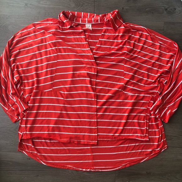 Free People | Red Striped Can't Fool Me Top - Picture 2 of 7